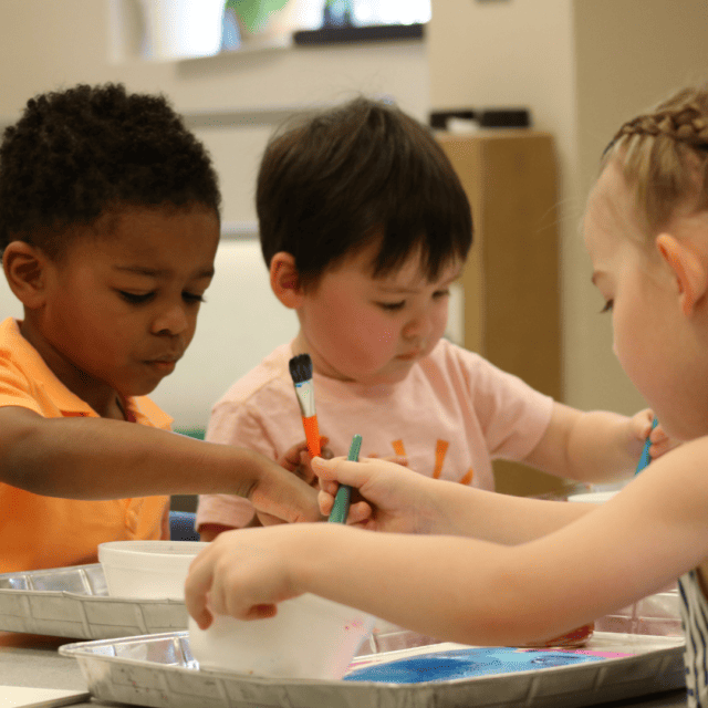 A group of children at a table.